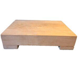 Wooden Riser Cutting Board with Legs Farmhouse Platform Plant Stand